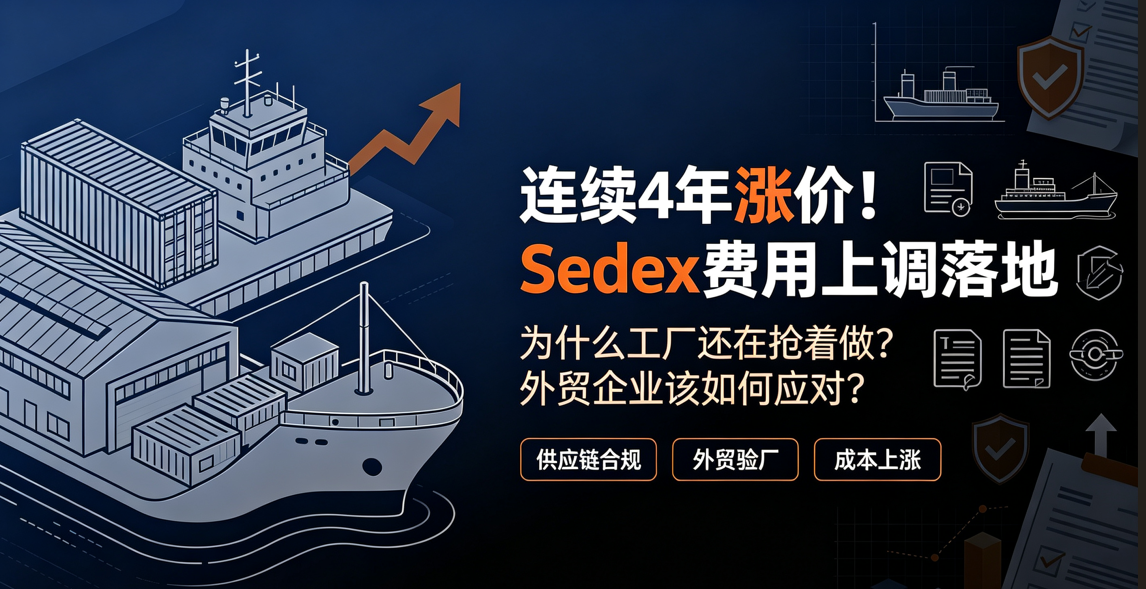 连续4年涨价！Sedex费用上调落地，为什么工厂还在抢着做？外贸企业该如何应对？