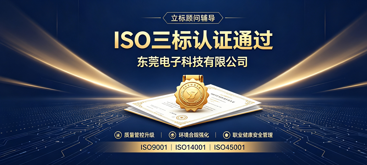 东莞电子厂｜ISO 三标一体认证顺利拿证✅立标顾问辅导落地